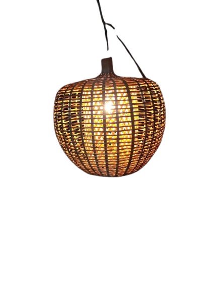 Round Cane Bamboo Handmade Hanging Ceiling Light