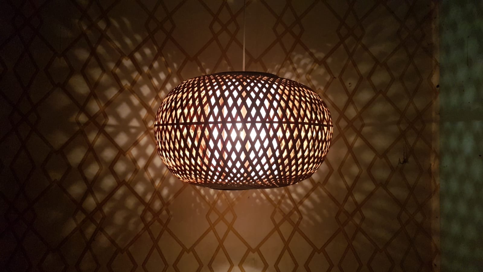 Double Layer Ceiling Hanging Bamboo Lamp Shade