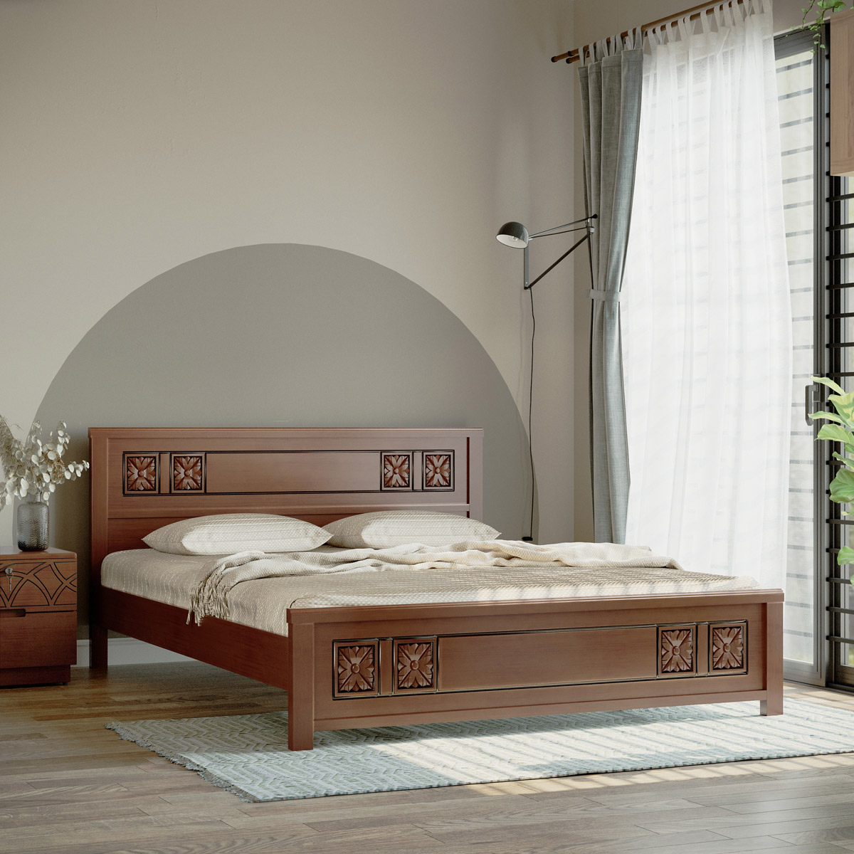 Regal Eden Wooden King Bed