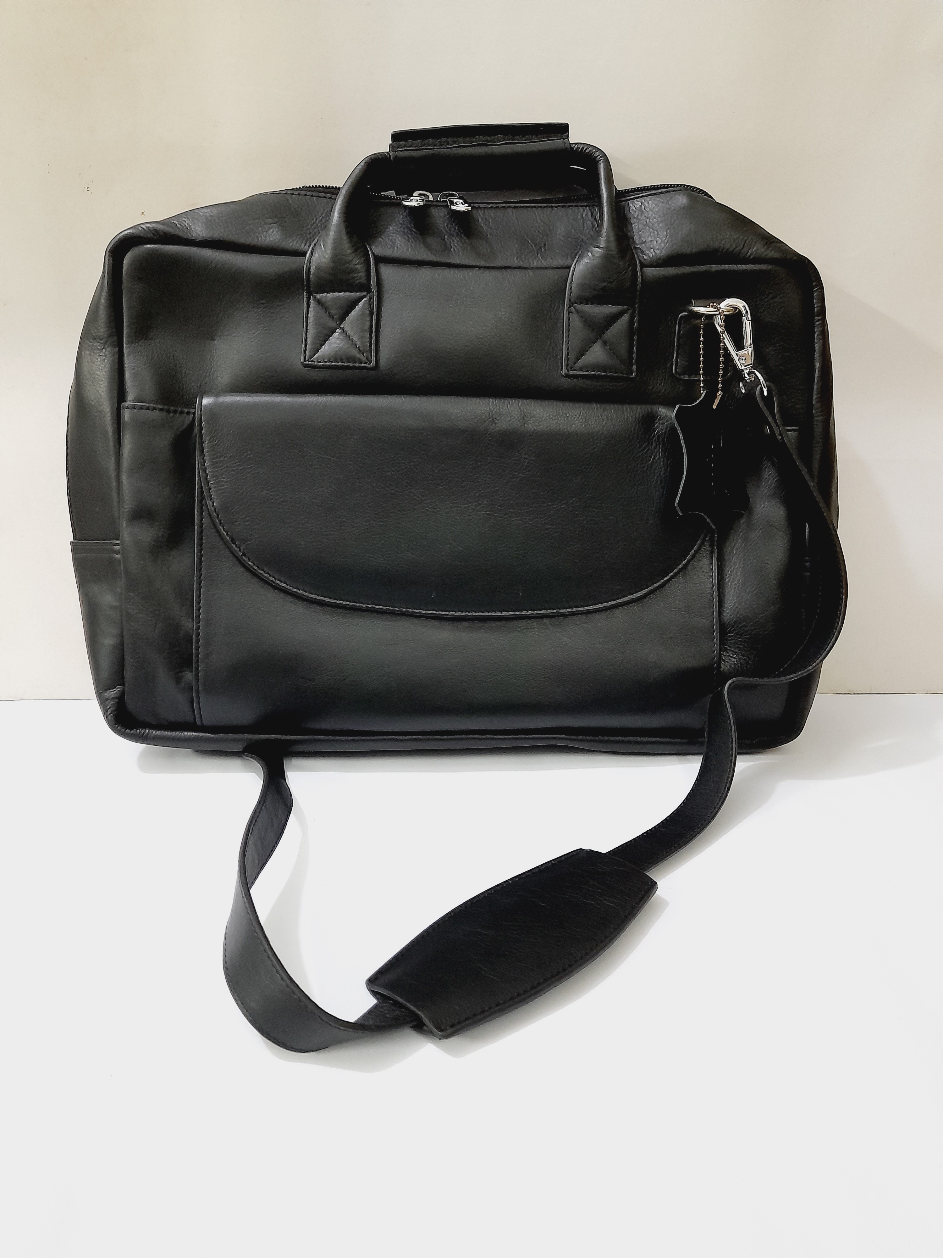 Leather Laptop Bag black