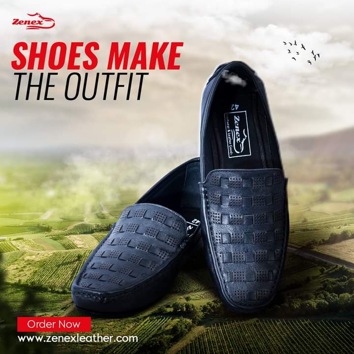 Zenex Pure Leather Loafer Shoes 7