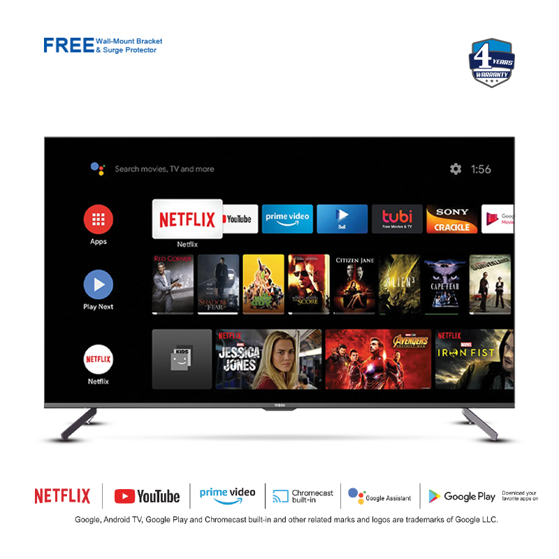 Vision 55" QLED TV Google Android 4K PQ1Galaxy Pro