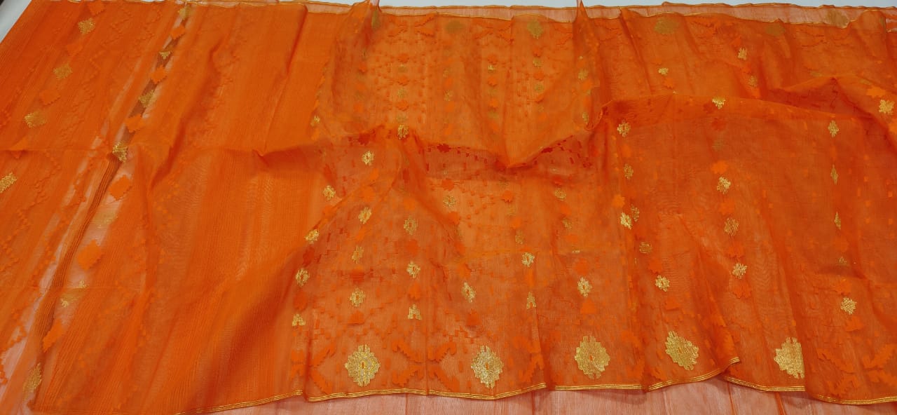 jamdani sharee Orange