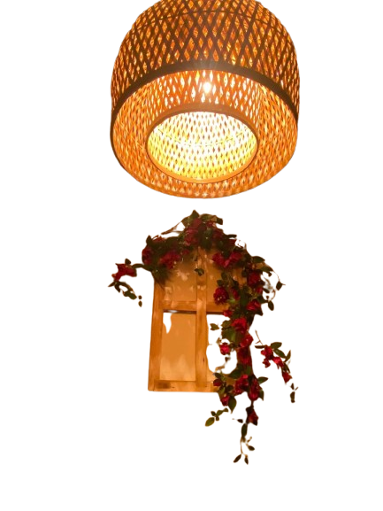 Bamboo Lamp Shade Bamboo Wicker Hanging Lampshade Round Cane Ceiling Light